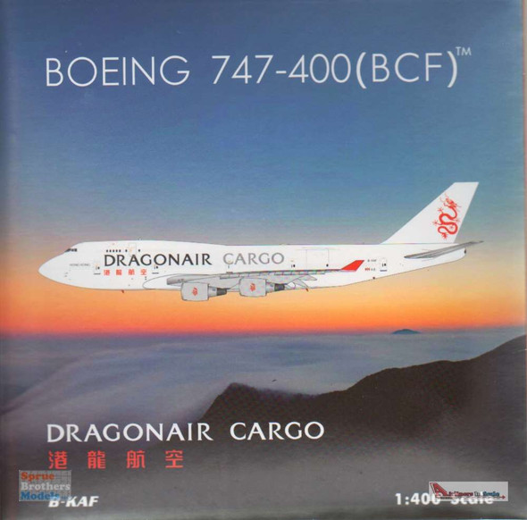 PHX04379 1:400 Phoenix Model DragonAir Cargo B747-400BCF Reg #B-KAF (pre-painted/pre-built) PHX04379 1:400 Phoenix Model DragonAir Cargo B747-400BCF Reg #B-KAF (pre-painted/pre-built)