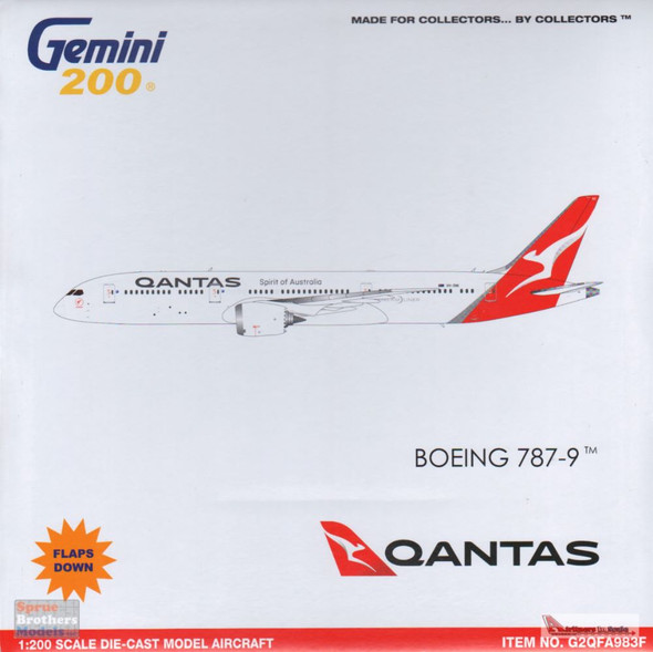 GEMG20983F 1:200 Gemini Jets Qantas B787-9 Reg #VH-ZNK Flaps Down Version (pre-painted/pre-built)