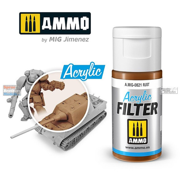 AMM0821 AMMO by Mig Acrylic Filter - Rust (15ml)