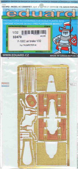 EDU32470 1:32 Eduard PE - F-100C Super Sabre Air Brake Set (TRP kit)