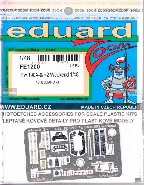 EDUFE1200 1:48 Eduard Color Zoom PE - Fw190A-8/R2 Weekend (EDU kit)