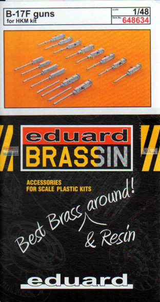 EDU648634 1:48 Eduard Brassin B-17F Flying Fortress Guns Set (HKM kit)