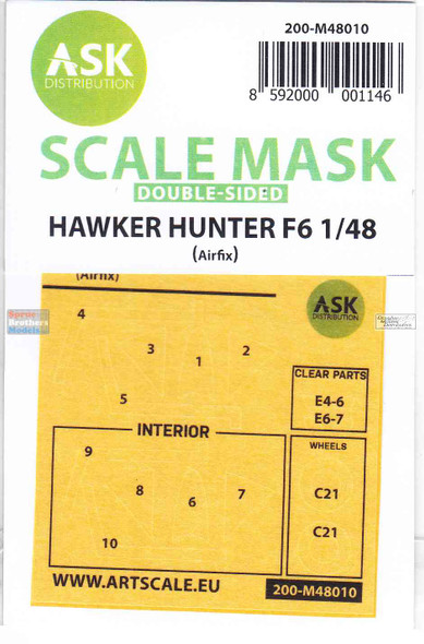 ASKM48010 1:48 ASK/Art Scale Mask - Hawker Hunter F6 (AFX kit)
