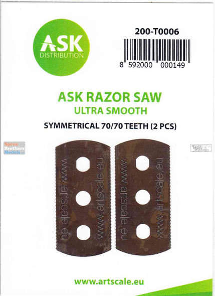 ASKT0006 ASK/Art Scale - Razor Saw Ultra Smooth 70/70 Teeth 2pcs