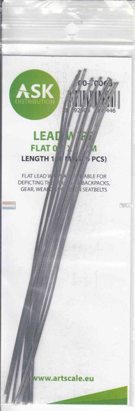 ASKT0068 ASK/Art Scale - Lead Wire (flat) 0.3mm x 1mm x 140mm (10pcs)