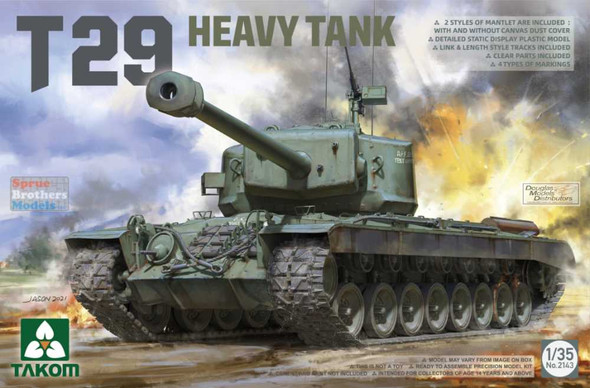 TAK02143 1:35 Takom T-29 Heavy Tank