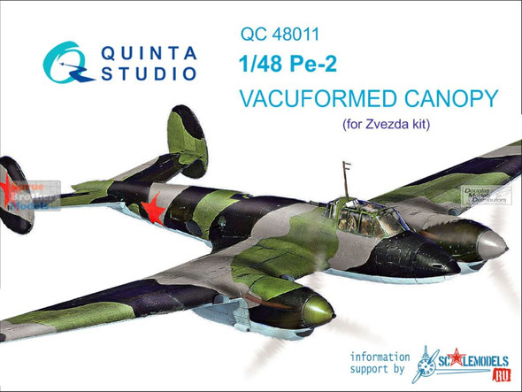 QTSQC48011 1:48 Quinta Studio Vacuformed Canopy - Pe-2 (ZVE kit)