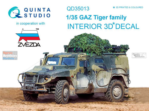 QTSQD35013 1:35 Quinta Studio Interior 3D Decal - GAZ Tiger Family (ZVE kit)