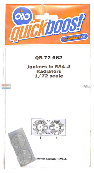 QBT72662 1:72 Quickboost Ju88A-4 Radiators (REV kit)