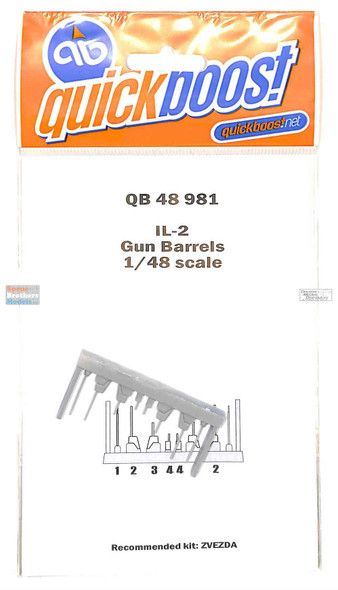 QBT48981 1:48 Quickboost IL-2 Stormovik Gun Barrels (ZVE kit)
