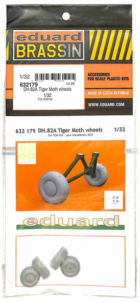 EDU632179 1:32 Eduard Brassin DH.82A Tiger Moth Wheels Set (ICM kit)