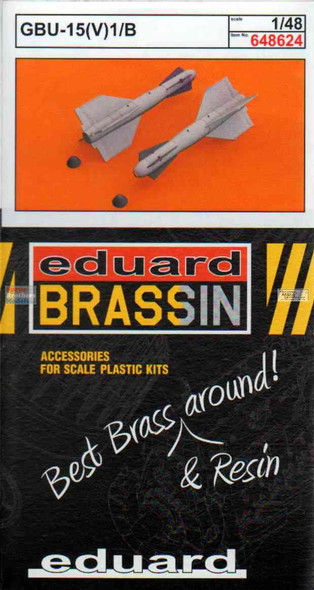 EDU648624 1:48 Eduard Brassin GBU-15(V)1/B Bomb Set