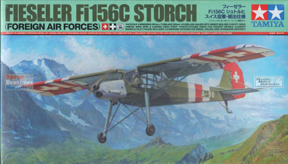 TAM25158 1:48 Tamiya Fieseler Fi 156C Storch Foreign Air Forces