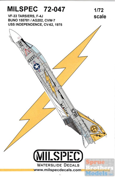 CAMMS72047 1:72 MilSpec Decals - F-4J Phantom II VF-33 Tarsiers USS Independence 1975