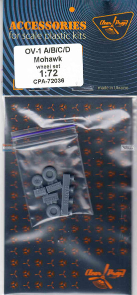 CLPCPA72036A 1:72 Clear Prop Models OV-1A OV-1B OV-1C OV-1D Mohawk Wheels Set