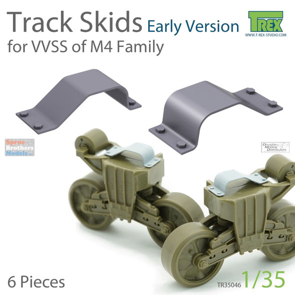 TRXTR35046 1:35 TRex - Track Skids Set (Early Version) for M4 Sherman Family