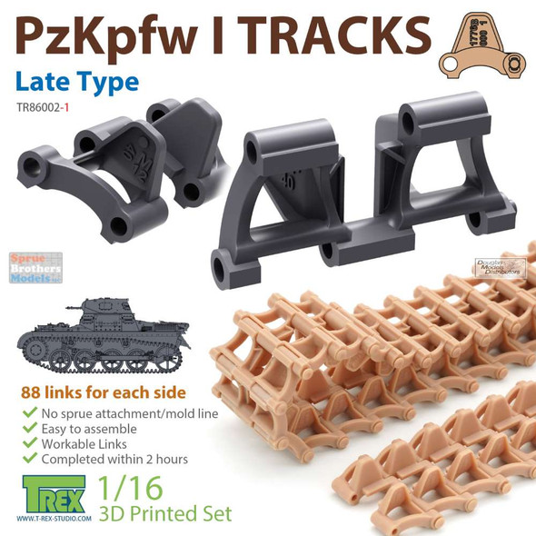 TRXTR86002-1 1:16 TRex Track Link Set - Panzer PzKpfw I Aust.A Late Type