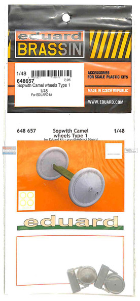 EDU648657 1:48 Eduard Brassin Sopwith Camel Type 1 Wheels (EDU kit)