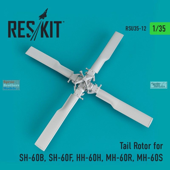 RESRSU350012U 1:35 ResKit SH-60B SH-60F HH-60H MH-60R MH-60S Tail Rotor (KTH/ACA kit)