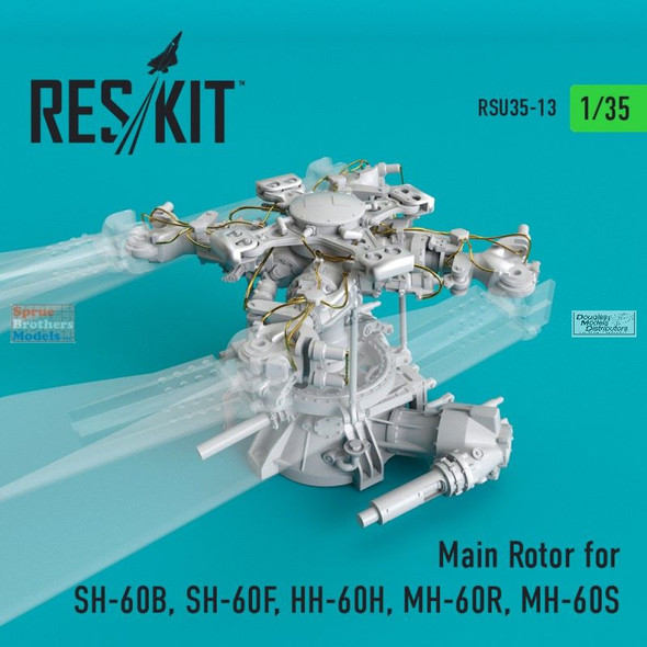 RESRSU350013U 1:35 ResKit SH-60B SH-60F HH-60H MH-60R MH-60S Main Rotor (KTH/ACA kit)