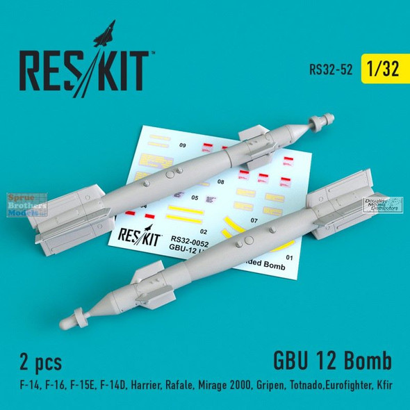 RESRS320052 1:32 ResKit GBU-12 Bomb Set (2 pcs)
