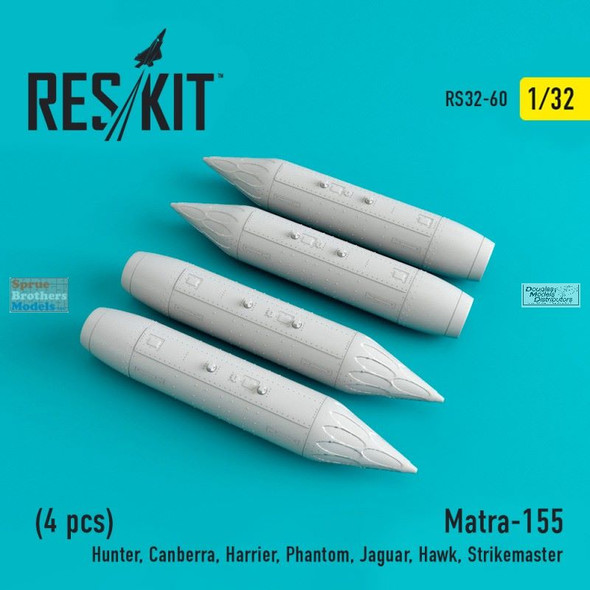 RESRS320060 1:32 ResKit Matra-155 Rocket Launcher Set (4 pcs)