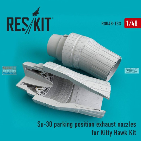 RESRSU480133U 1:48 ResKit Su-30  Flanker Parking Position Exhaust Nozzle (KTH kit)