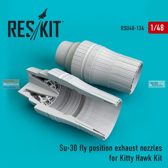 RESRSU480134U 1:48 ResKit Su-30  Flanker Fly Position Exhaust Nozzle (KTH kit)