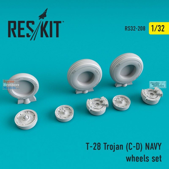 RESRS320208 1:32 ResKit T-28C T-28D Trojan  Navy Wheels Set