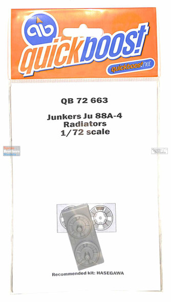 QBT72663 1:72 Quickboost Ju88A-4 Radiators (HAS kit)