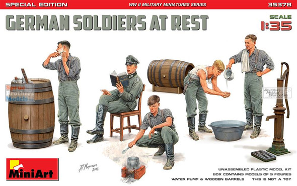 MIA35378 1:35 Miniart Figure Set - German Soldiers at Rest (5 figures)