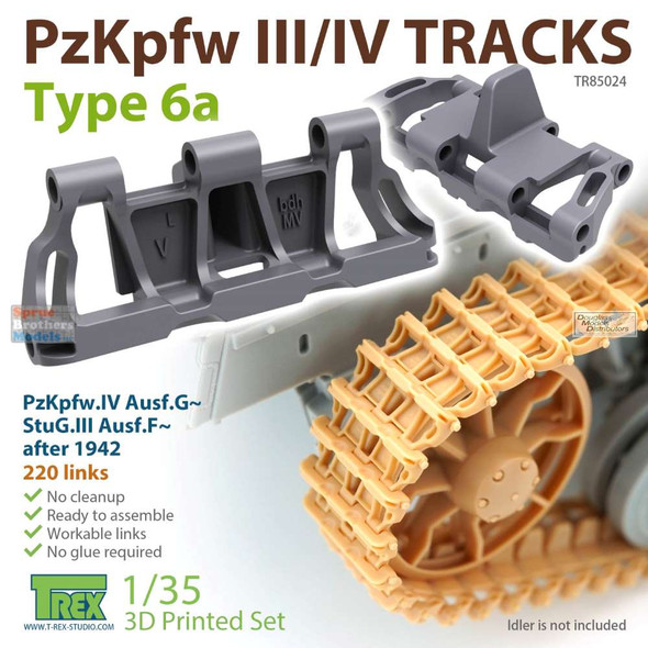 TRXTR85024 1:35 TRex - Panzer Pz.Kpfw III/IV Tracks Type 6a