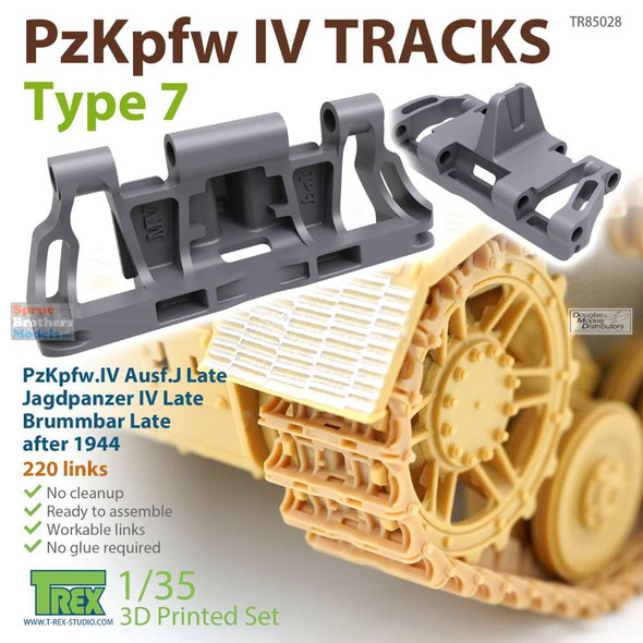 TRXTR85028 1:35 TRex - Panzer Pz.Kpfw III/IV Tracks Type 7