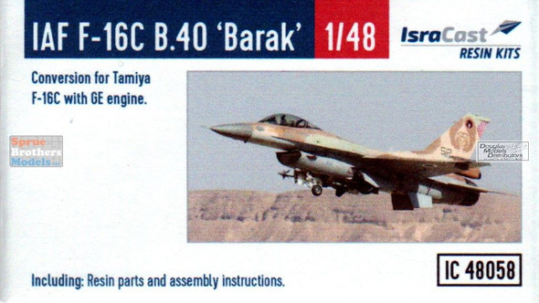 ISC48058 1:48 IsraCast F-16C Block 40 'Barak' Conversion Set (TAM kit)