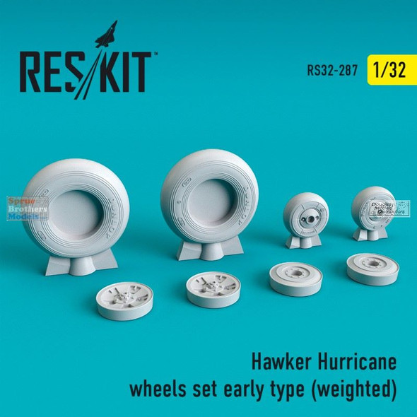 RESRS320287 1:32 ResKit Hawker Hurricane Early Type Weighted Wheels Set