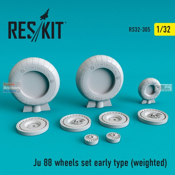 RESRS320305 1:32 JU-88 Early Type Weighted Wheels Set