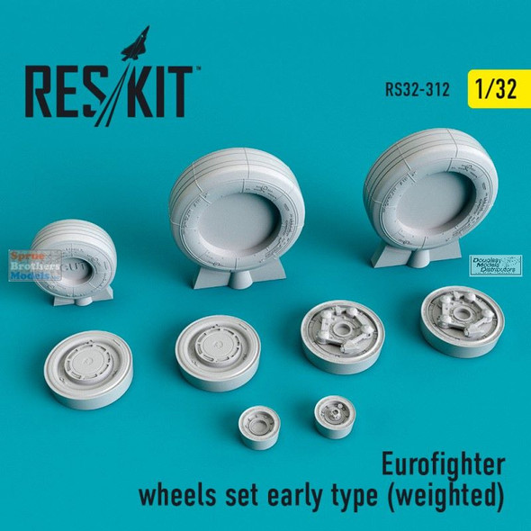 RESRS320312 1:32 Eurofighter Early Type Weighted Wheels Set