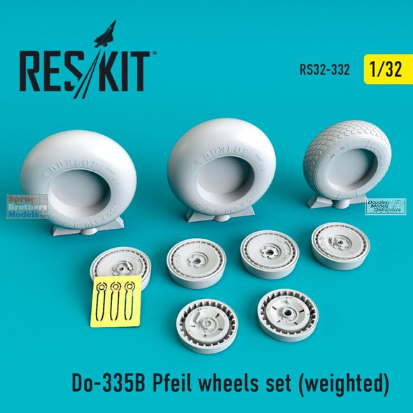 RESRS320332 1:32 Do-335B Pfeil Weighted Wheels Set