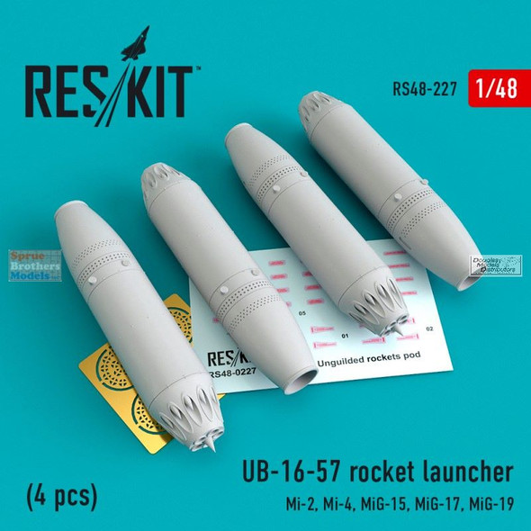 RESRS480227 1:48 ResKit UB-16-57 Rocket Launcher Set