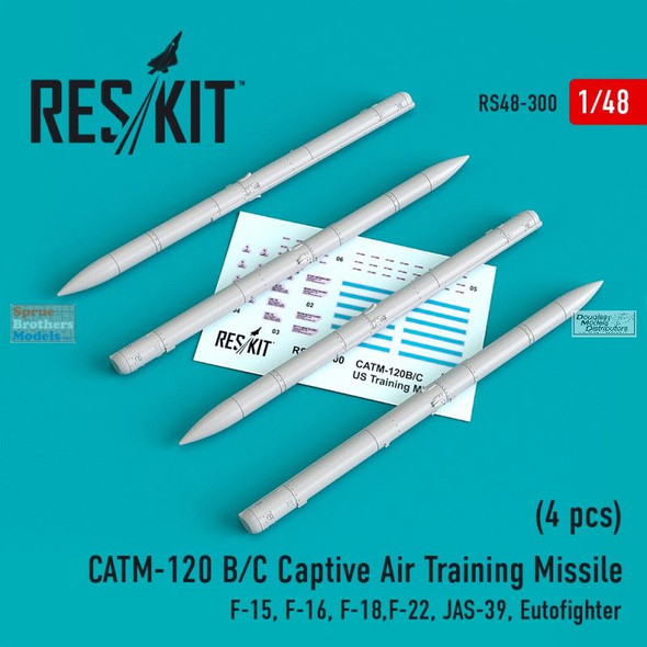 RESRS480300 1:48 ResKit CATM-120B CATM-120C Captive Air Training Missile Set