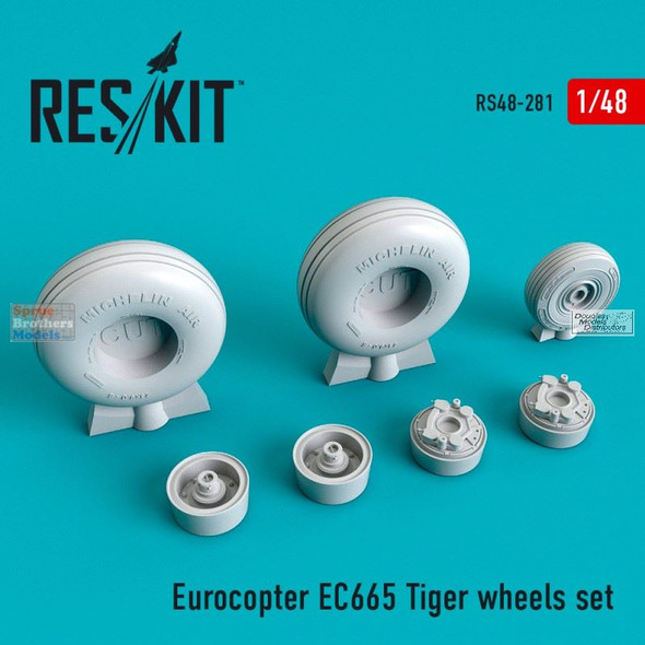 RESRS480281 1:48 ResKit Eurocopter EC665 Tiger Wheels Set