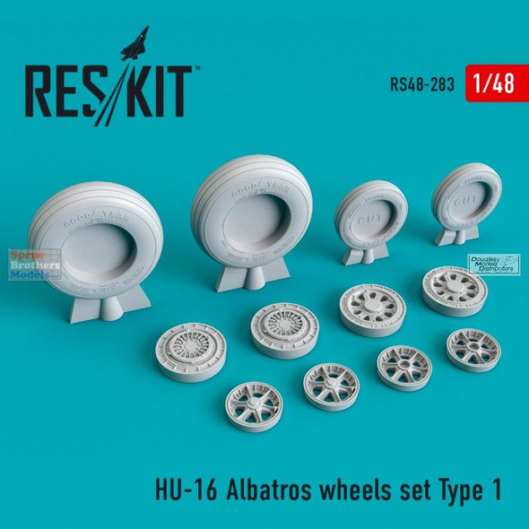 RESRS480283 1:48 ResKit HU-16 Albatros Type 1 Wheels Set