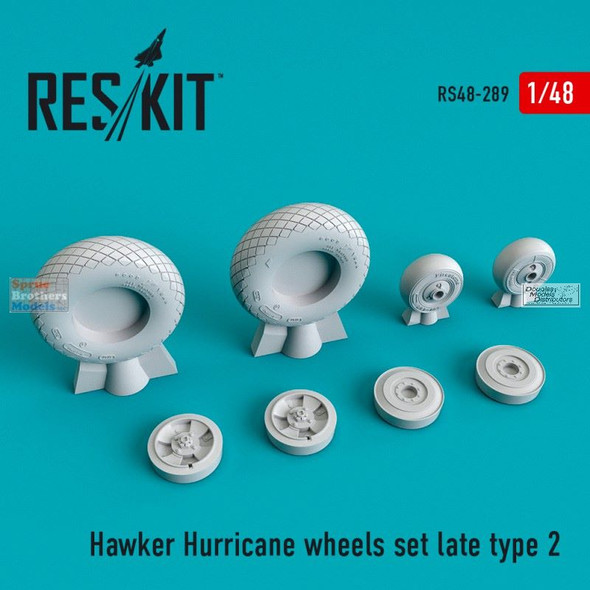 RESRS480289 1:48 ResKit Hawker Hurricane Late Type 2 Wheels Set