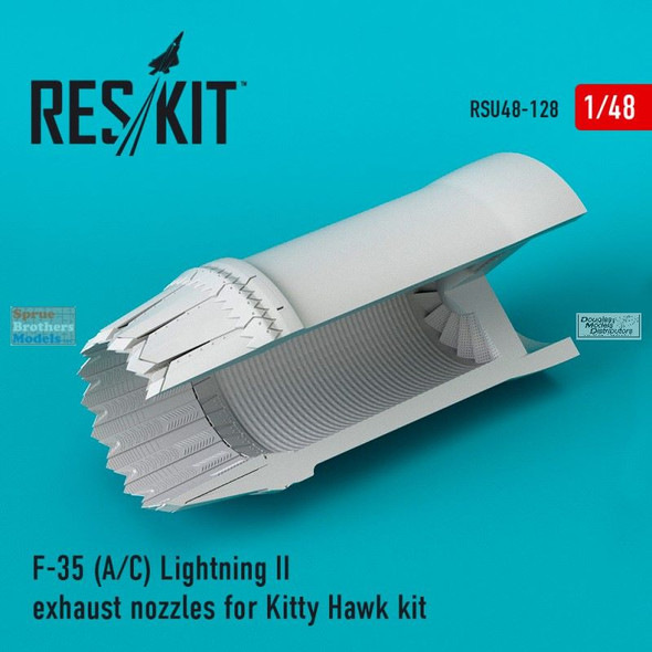 RESRSU480128U 1:48 ResKit F-35A F-35C Lightning II Exhaust Nozzle Set (KTH kit)