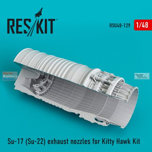 RESRSU480129U 1:48 ResKit Su-17 Su-22 Fitter Exhaust Nozzle Set (KTH kit)