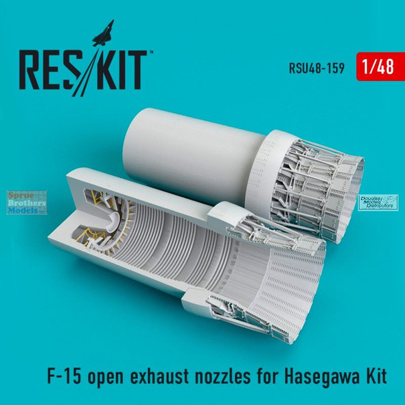 RESRSU480159U 1:48 ResKit F-15 Eagle Open Exhaust Nozzle Set (HAS kit)