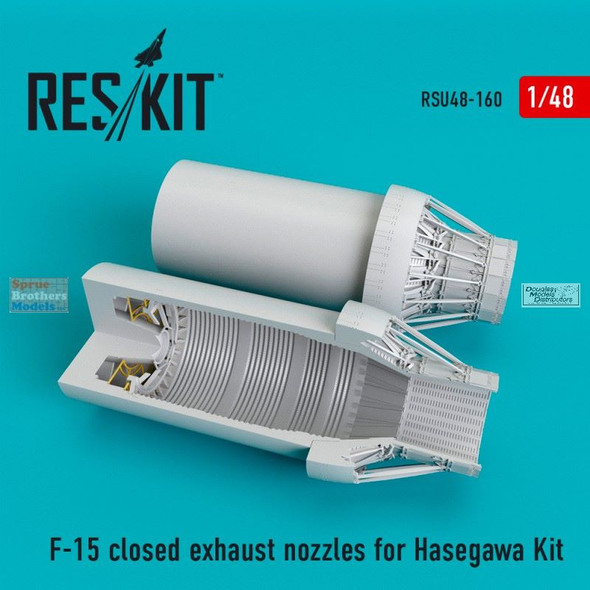 RESRSU480160U 1:48 ResKit F-15 Eagle Closed Exhaust Nozzle Set (HAS kit)