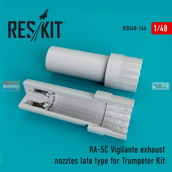 RESRSU480164U 1:48 ResKit RA-5C Vigilante Late Type Exhaust Nozzle Set (TRP kit)