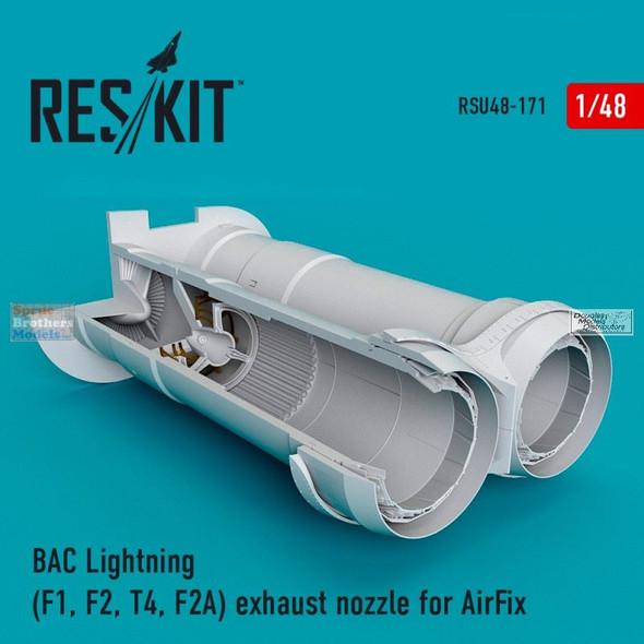 RESRSU480171U 1:48 ResKit BAC Lightning F1 F2 T4 F2A Exhaust Nozzle Set (AFX kit)
