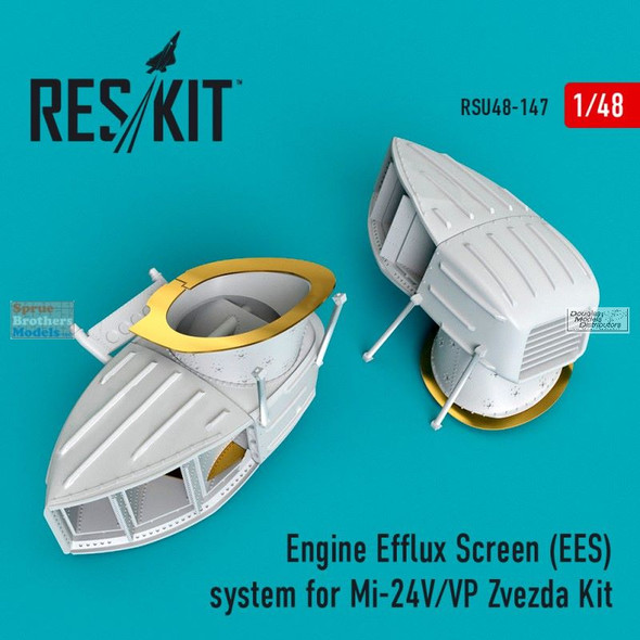 RESRSU480147U 1:48 ResKit MI-24 Hind Engine Efflux Screen System Set (ZVE kit)